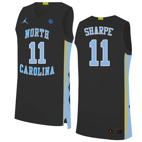 Men #11 Day'Ron Sharpe North Carolina Tar Heels College Basketball Jerseys Sale-Black - Click Image to Close